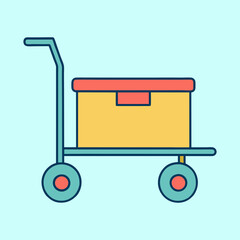 vector illustration of a trolley