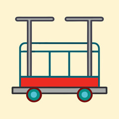 vector illustration of a trolley