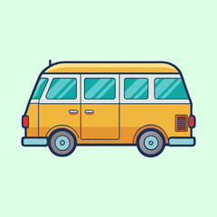 vector illustration of a van