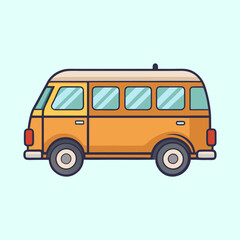 vector illustration of a van