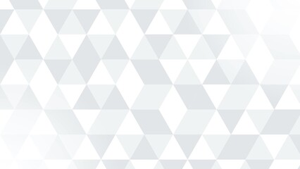 Abstract geometric background with a repeating pattern of white and gray triangles. The design creates a modern, minimalist aesthetic