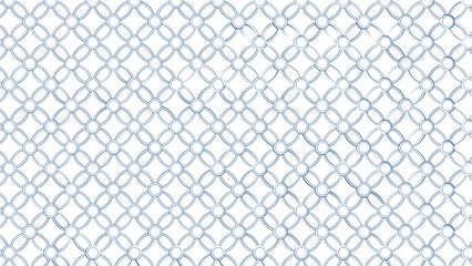 Fototapeta premium Elegant geometric pattern with intersecting circles and rings on a white background. 