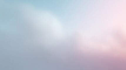 Fototapeta premium Soft pastel clouds in serene sky create calming atmosphere, blending shades of blue and pink, evoking tranquility and peace