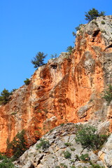 Scenic View of Rocky Mountains. Incesu canyon in the Ortakoy district of Corum
