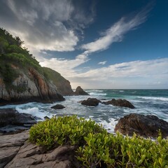 Obraz premium Ocean Coast Rocks.