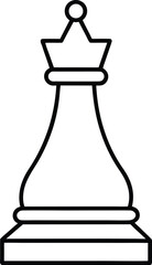 chess board icon line art vector illustration on transparent background