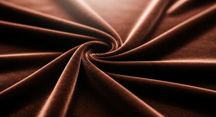 A brown folded soft cloth with reflection of light 