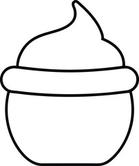 diaper cream icon line art vector illustration on transparent background