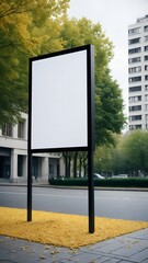Blank Billboard on Autumn Street
