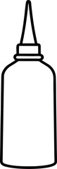 glue bottle icon line art vector illustration on transparent background