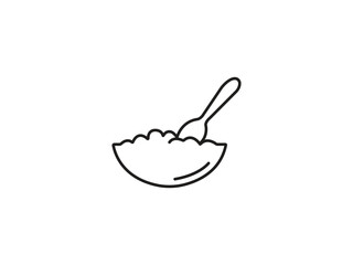 Enjoy a healthy bowl of delicious oats with a spoon for a nourishing breakfast or snack anytime, promoting wellness and mindful eating habits.