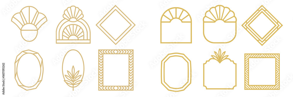 Poster decorative frame designs in various shapes and styles suitable for elegant presentations or artistic