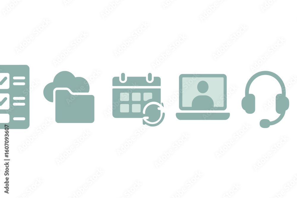 Poster visual representation of digital tools for project management and online collaboration