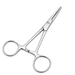 Surgical forceps tool isolated on transparent background