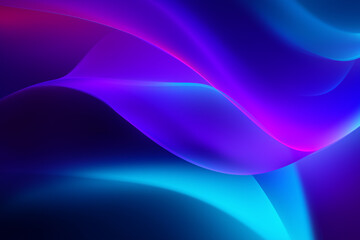 Fototapeta premium Ultra-detailed neon abstract gradient background with flowing smooth curves in blue, purple and magenta tones, high-resolution vibrant digital texture for modern design and presentations