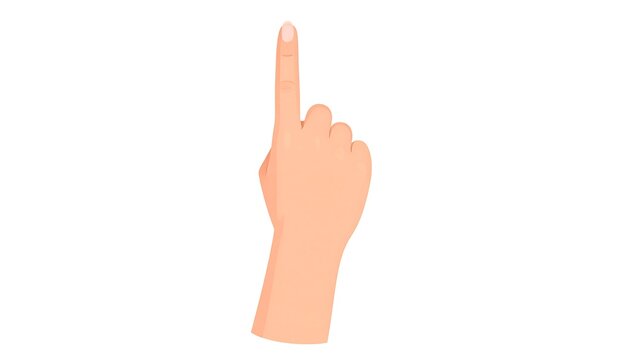 Cartoon hand pointing upward