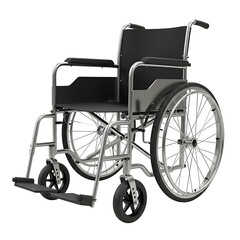 Modern medical wheelchair isolated on transparent background