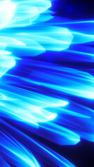 Dynamic blue energy streaks forming an abstract light pattern, creating a futuristic, motion-filled effect