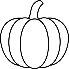 pumpkin centerpiece icon line art vector illustration on transparent background	
