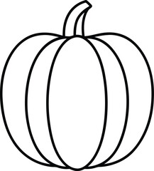pumpkin icon line art vector illustration on transparent background	
