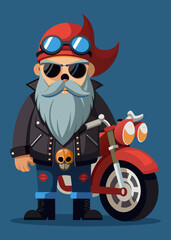 skull a young man riding a motorcycle