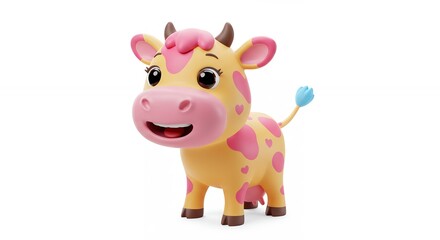 Naklejka premium Cartoon cow illustration