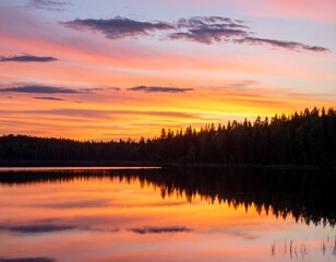 Serene sunset over a lake (3)