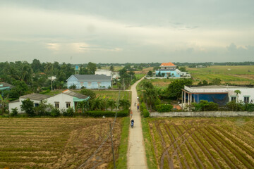 Farmers Working in Vietnamese Countryside