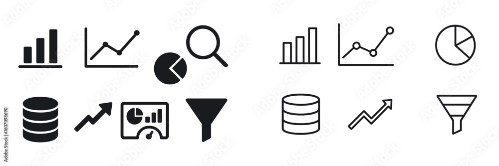 Poster data visualization tools used for analytics and reporting in business environments
