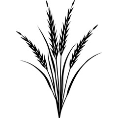 Agrostis stolonifera silhouette vector