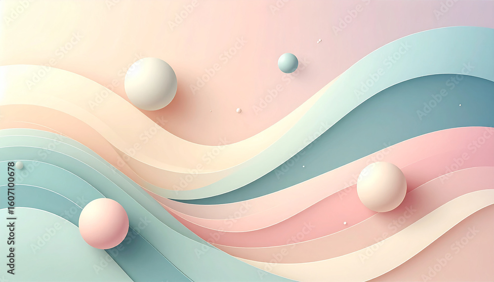 Poster detailed color image of flat abstract page with dynamic shapes empty