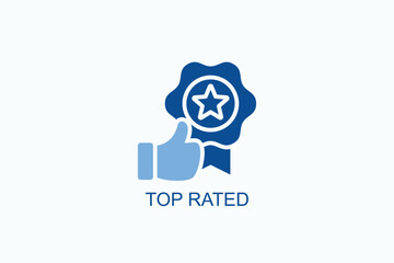 Top Rated Icon Or Logo Isolated Vector Illustration