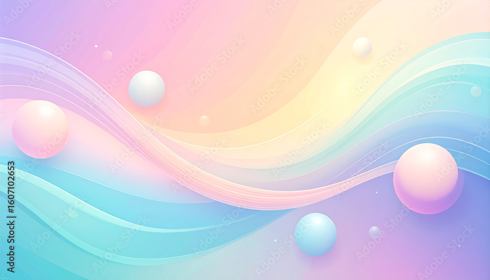 Poster detailed color image of flat abstract page with dynamic shapes empty