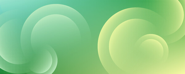 Template banner with green gradient color