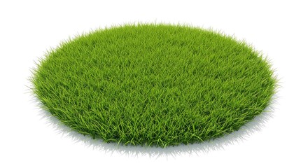 grass ball on white background