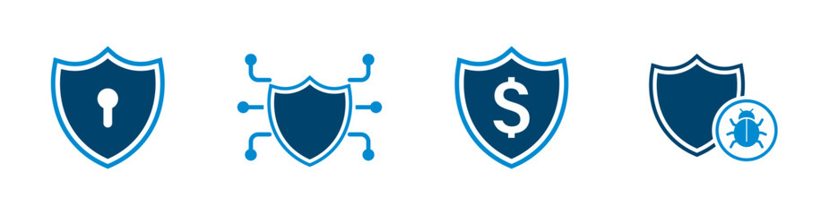 Shield icon. Containing security, cyber security, financial protection, antivirus. Solid vector icon.