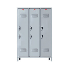Three-section metal locker