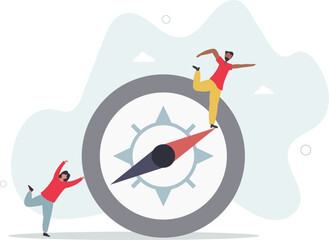 Women leadership, successful female lead business direction or lady visionary to achieve goals concept,human life.