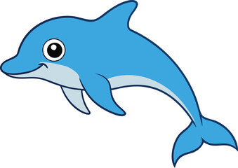dolphin full body clipart vector