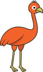 emu full body clipart vector