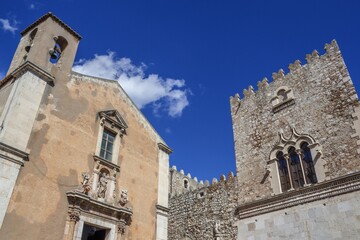 taormina, italien - chiesa di santa caterina in der altstadt