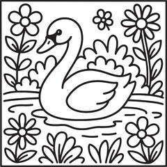 Cozy Moments Bold Line Coloring Page – Relaxing Hygge-Inspired Illustration