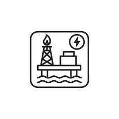 Oil Platform icon vector design illustration