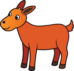 goat full body clipart vector