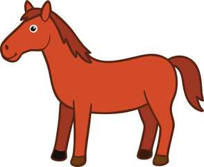 horse full body clipart vector