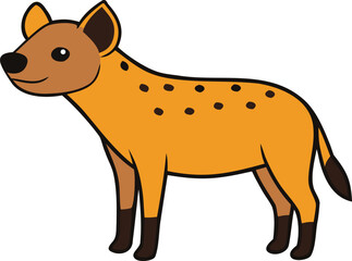 hyena full body clipart vector