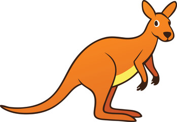 kangaroo full body clipart vector