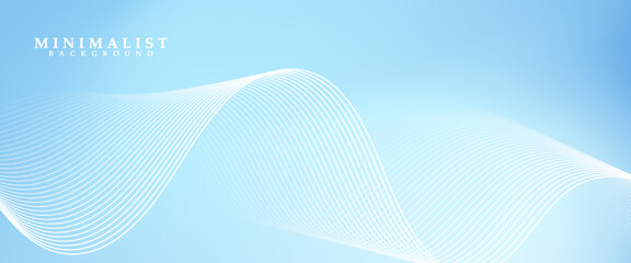 Minimalist blue background with elegant white flowing lines. Soft gradient and smooth curves create a clean, modern, and calming visual ideal for tech, corporate, or wellness themes.