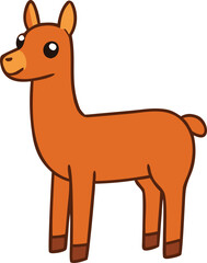 llama full body clipart vector