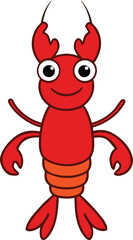 lobster full body clipart vector